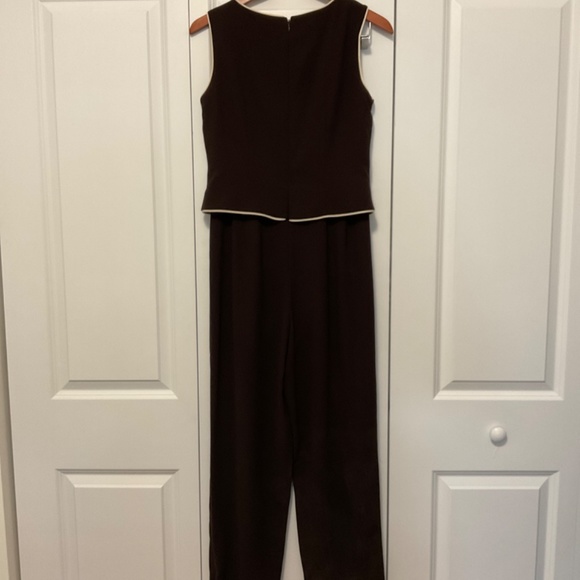 LIZ CLAIBORN brown jumpsuit size 6 - Picture 4 of 4
